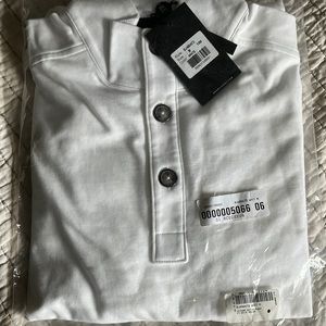 Bobby Jones Mens Long Sleeve Polo Sweater White - Medium